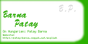 barna patay business card